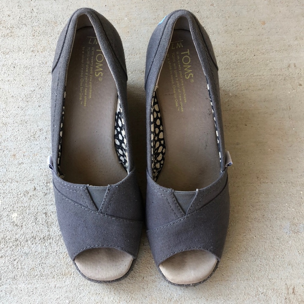 TOMS Wedge Heel Peep Toe
